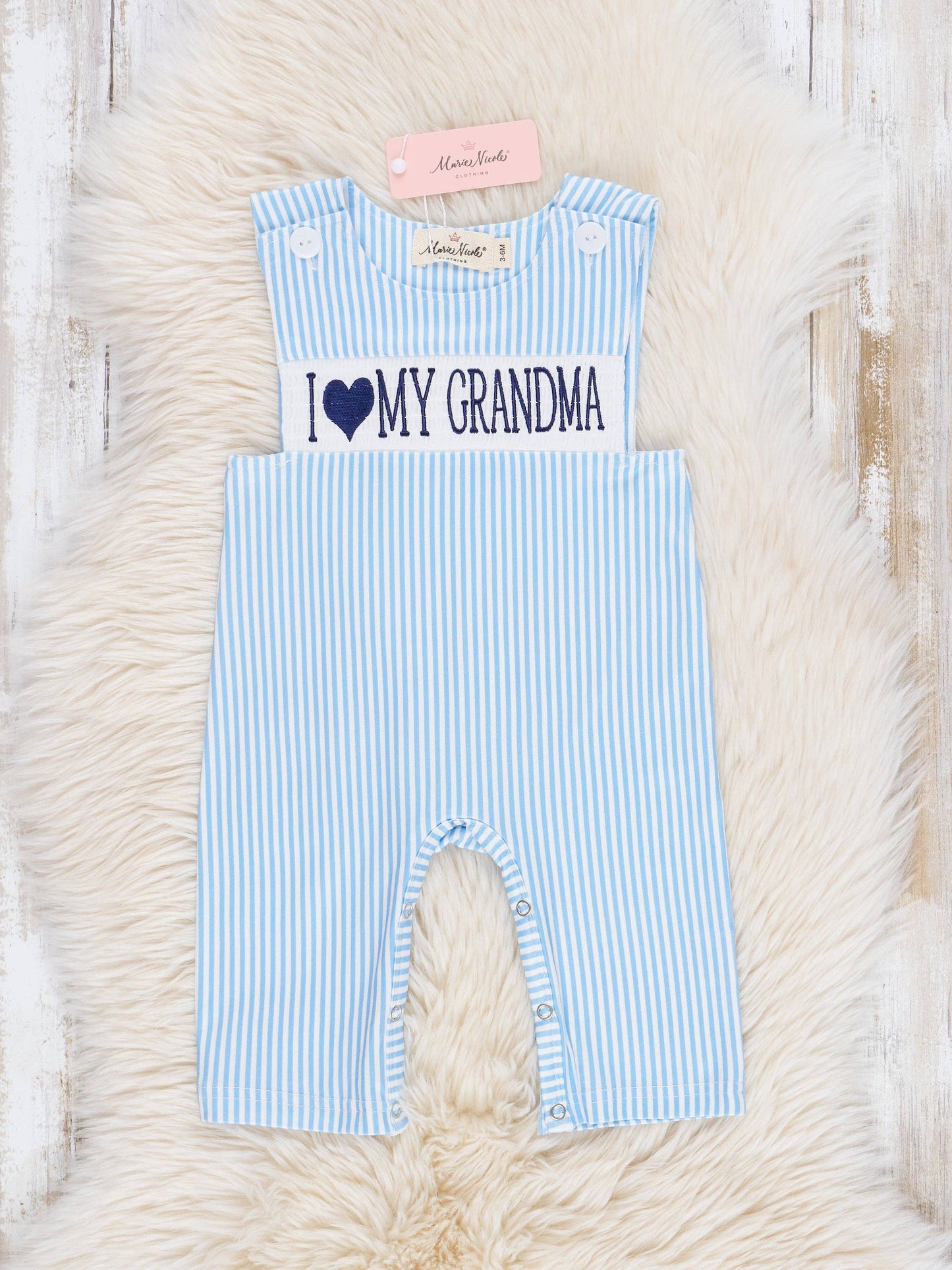 Blue Stripe Family Love Johnny