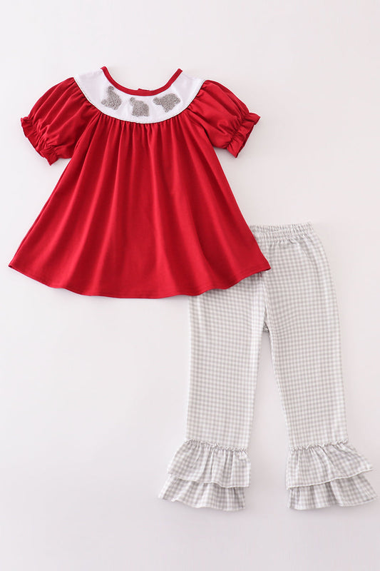 Maroon Alabama French Knot 2 Piece