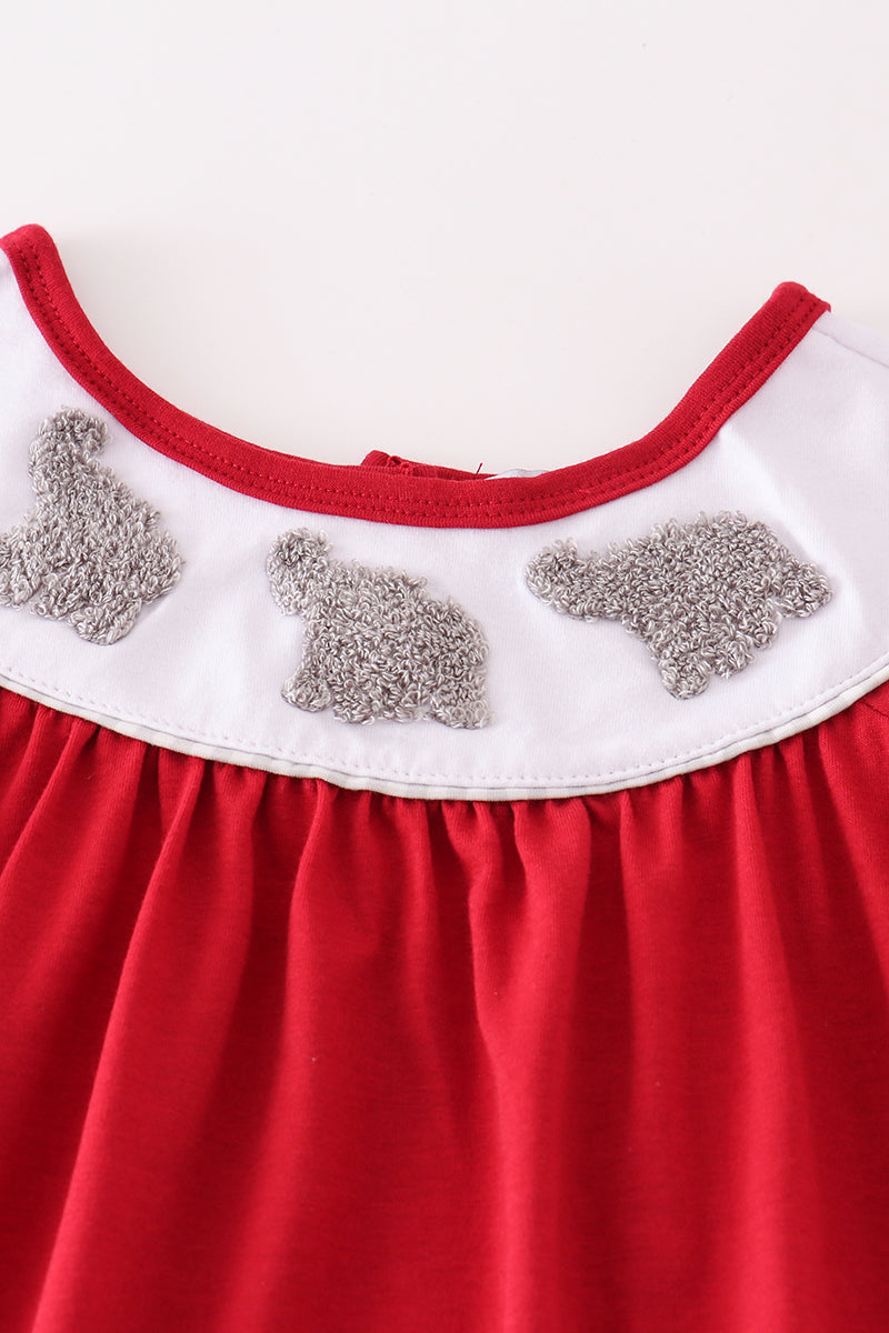 Maroon Alabama French Knot 2 Piece