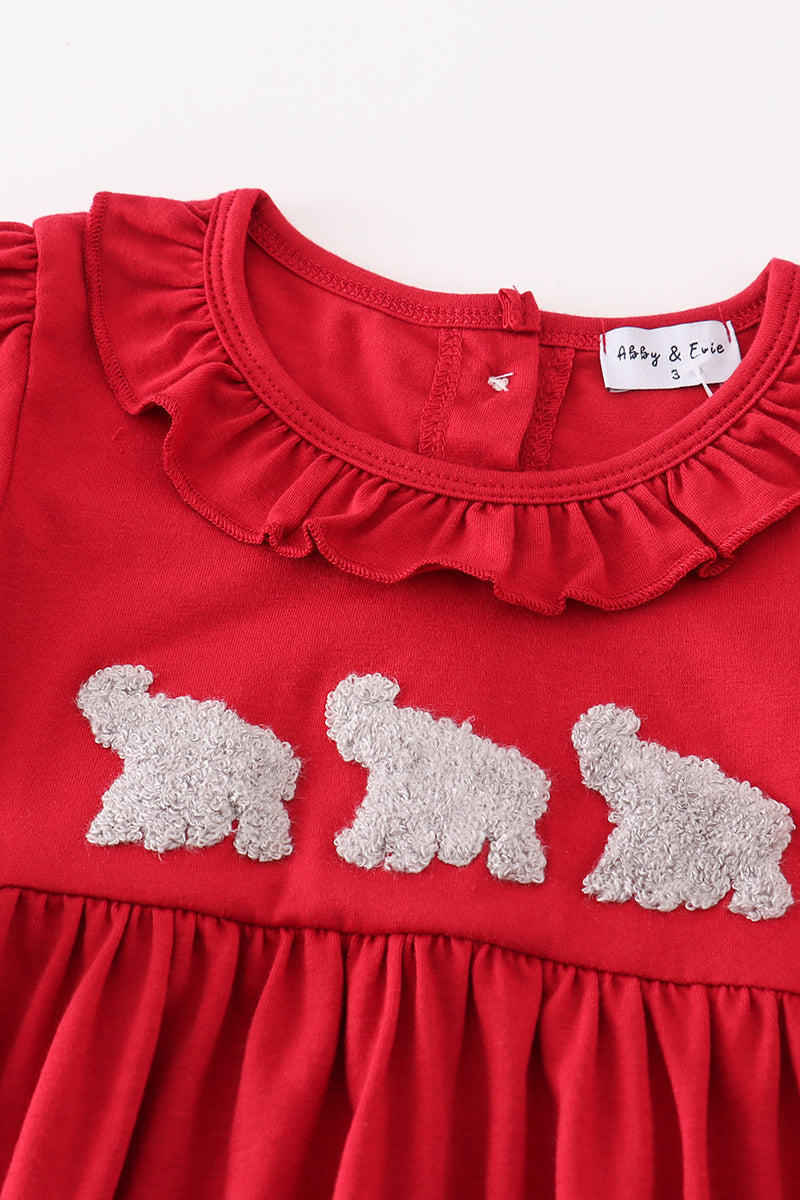 Maroon Alabama French Knot Dress