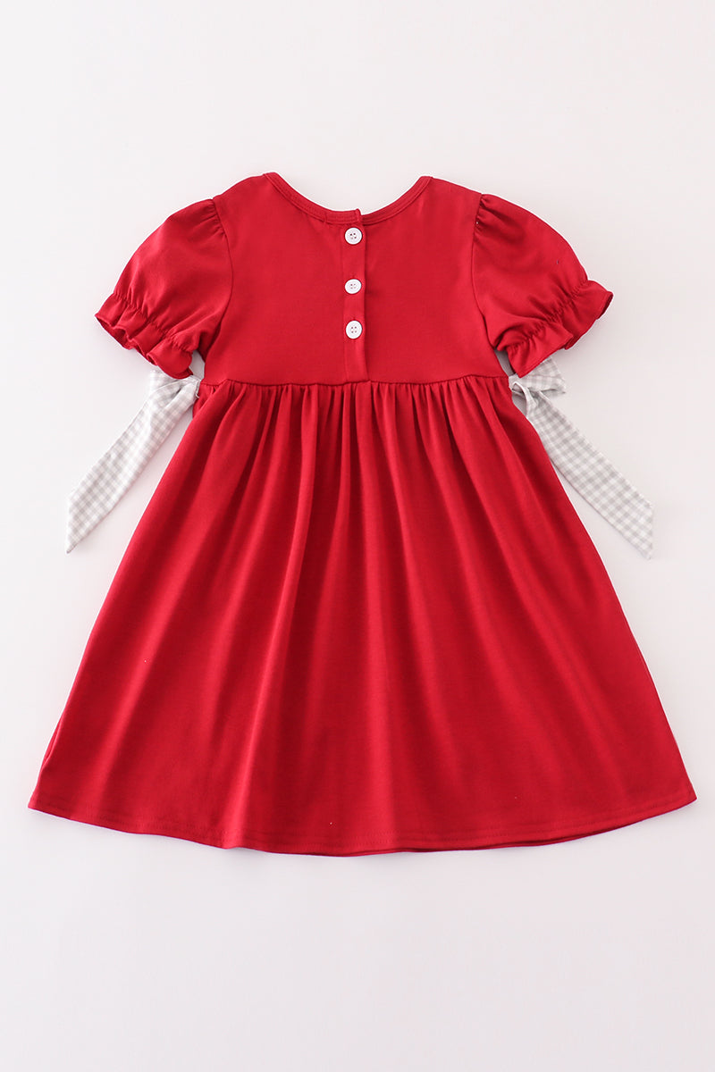 Maroon Alabama French Knot Dress