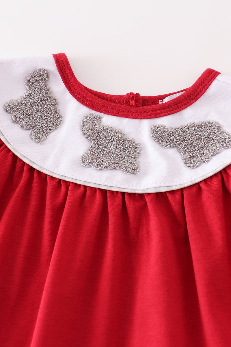 Maroon Alabama French Knot Girls Set