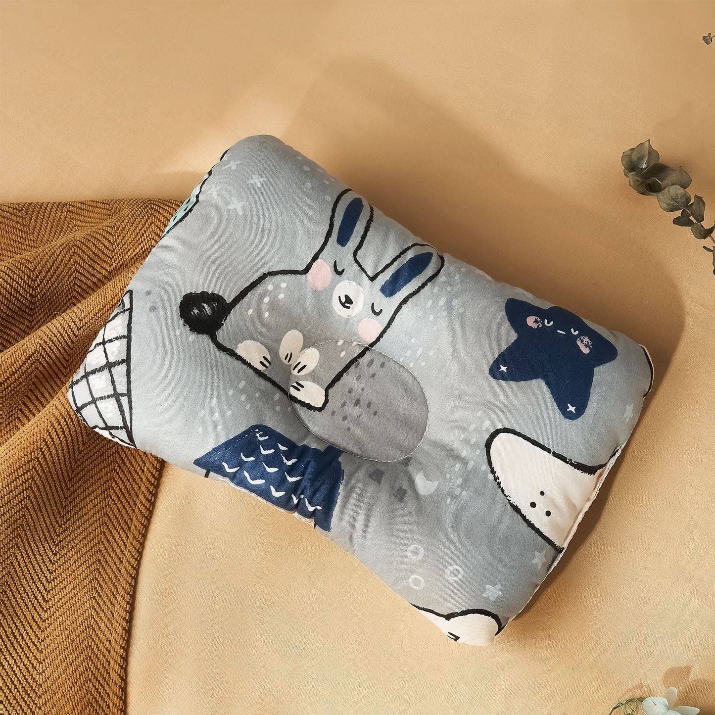 Cartoon Cotton Baby Flat Head Prevention Pillow