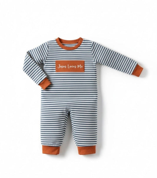 Jesus loves me boys romper