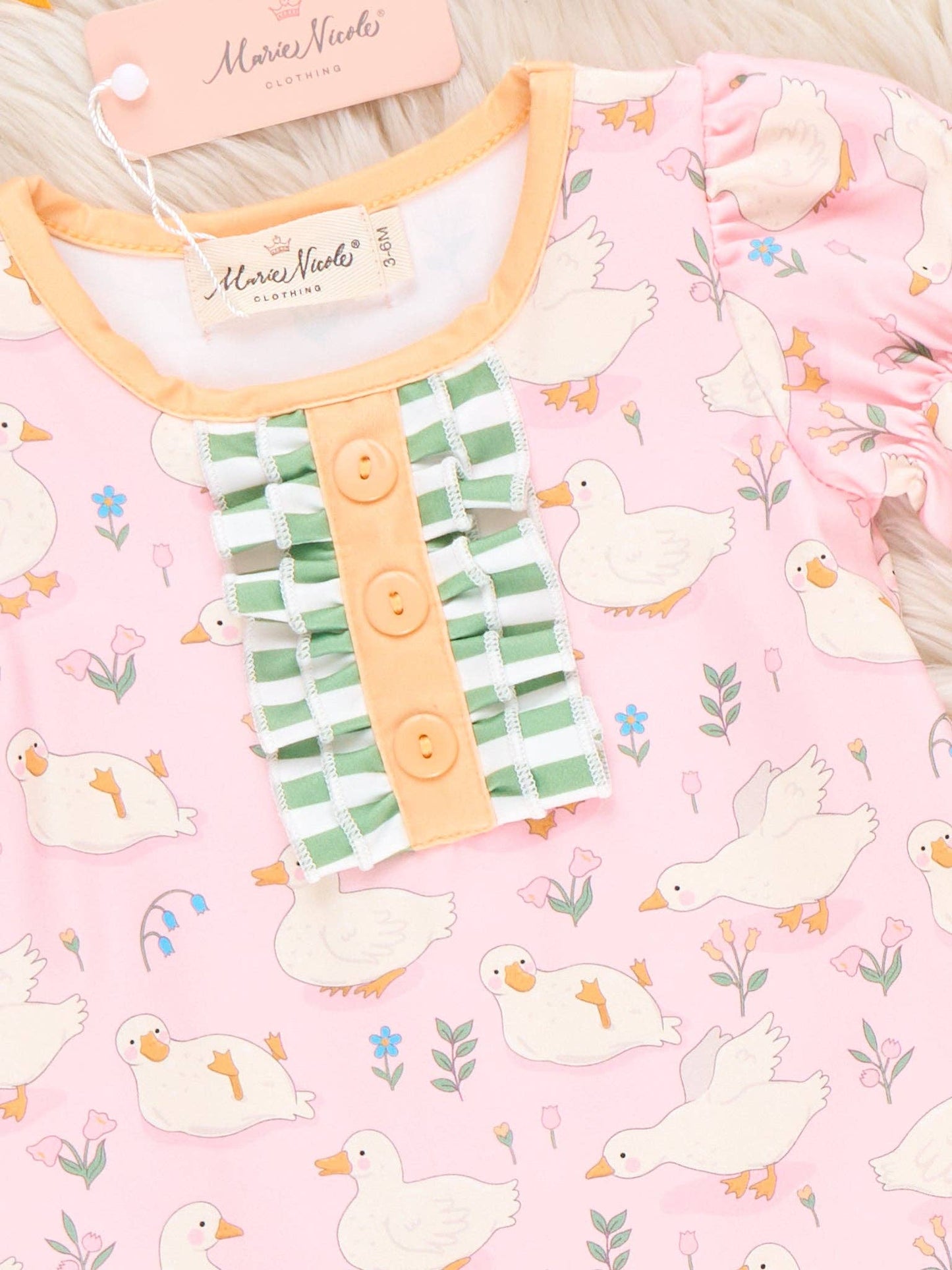 Quack & Bloom Ruffle Romper