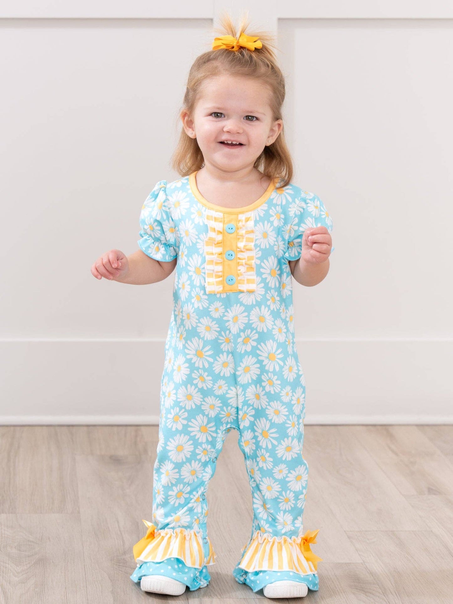 Spring Fling Daisy Ruffle Romper