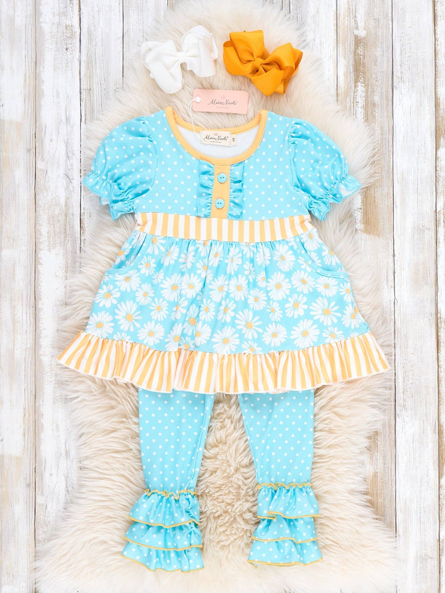 Spring Fling Daisy Ruffle Outfit