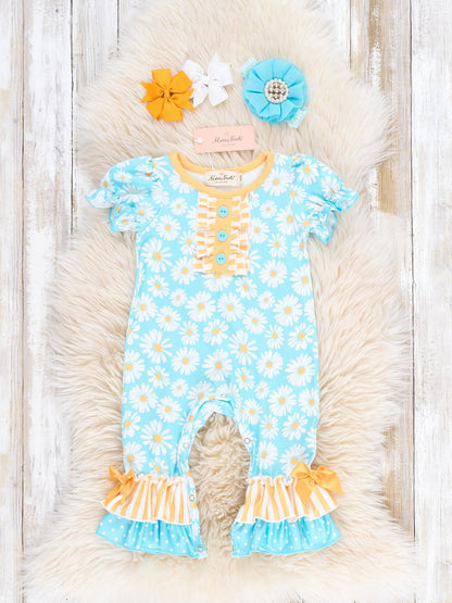 Spring Fling Daisy Ruffle Romper