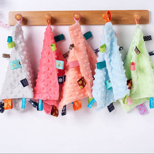 Baby Comforter with Colorful Tags - Soft Cotton