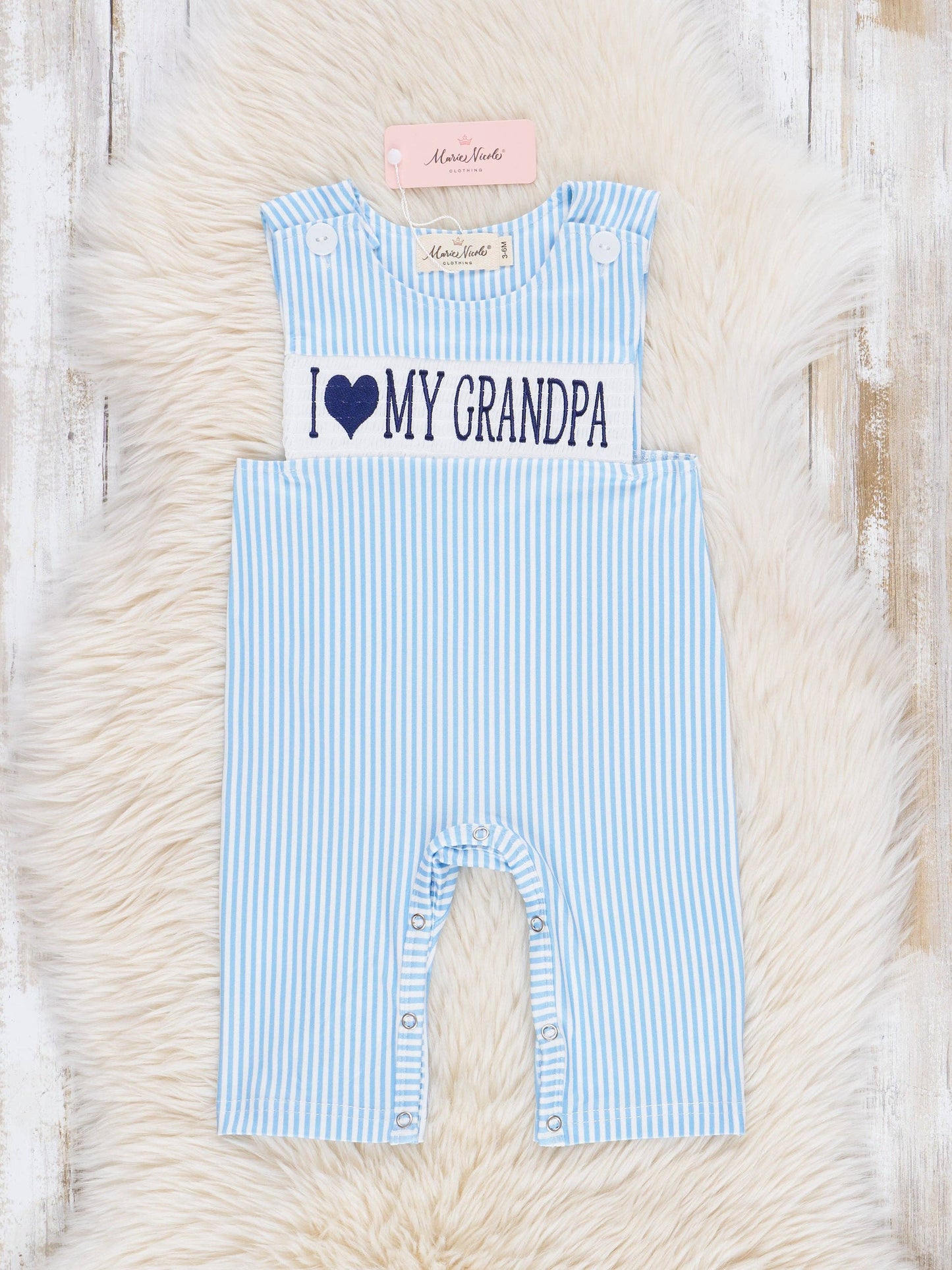 Blue Stripe Family Love Johnny