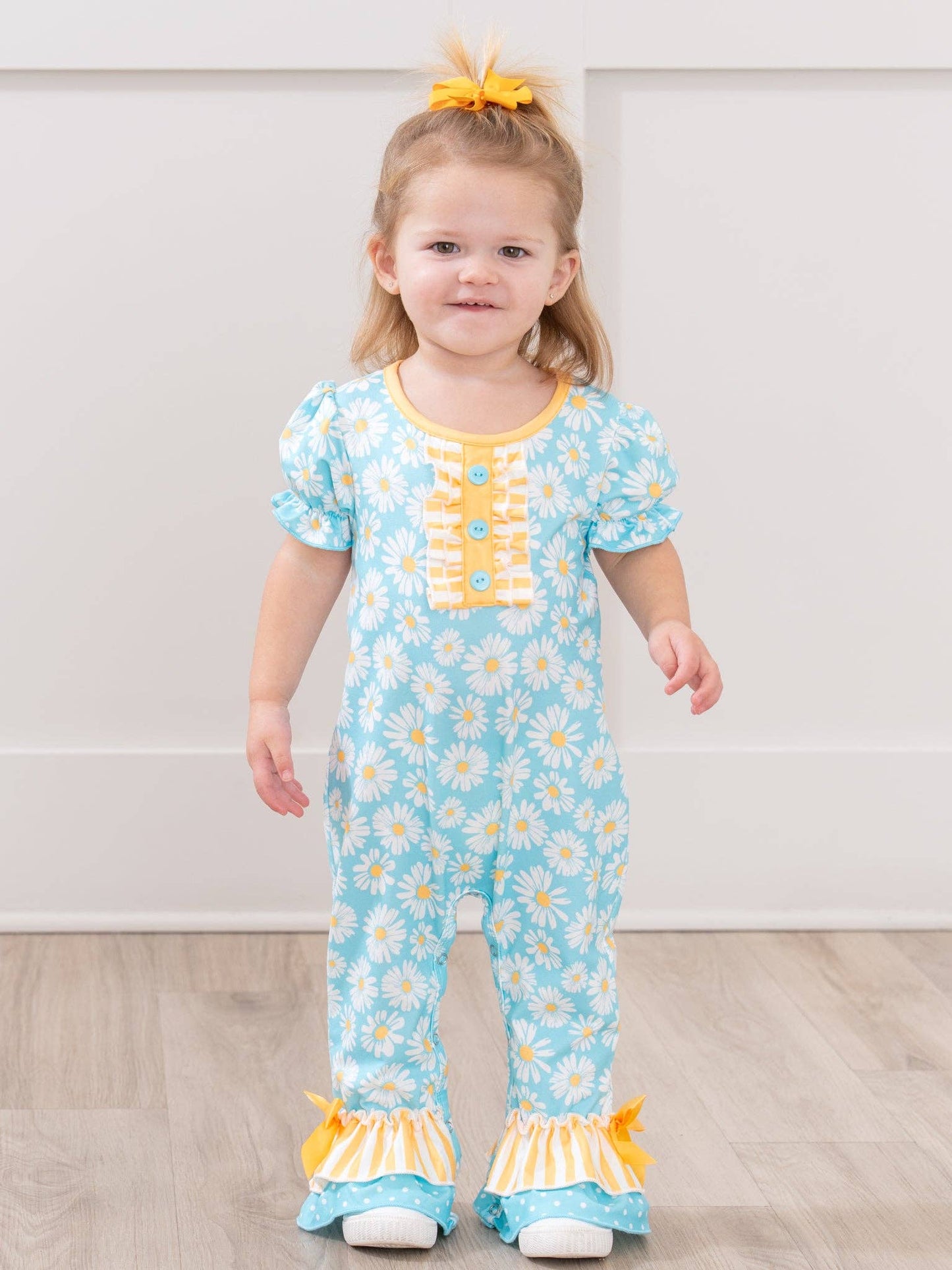 Spring Fling Daisy Ruffle Romper