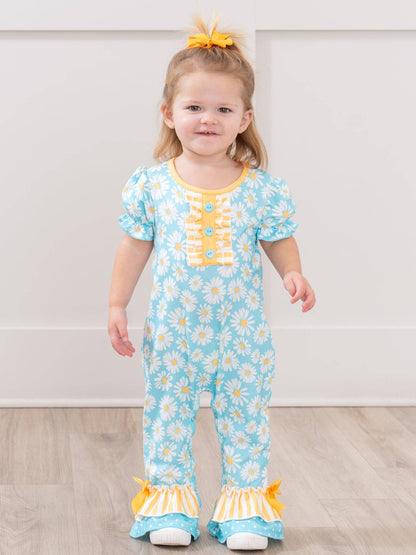 Spring Fling Daisy Ruffle Romper