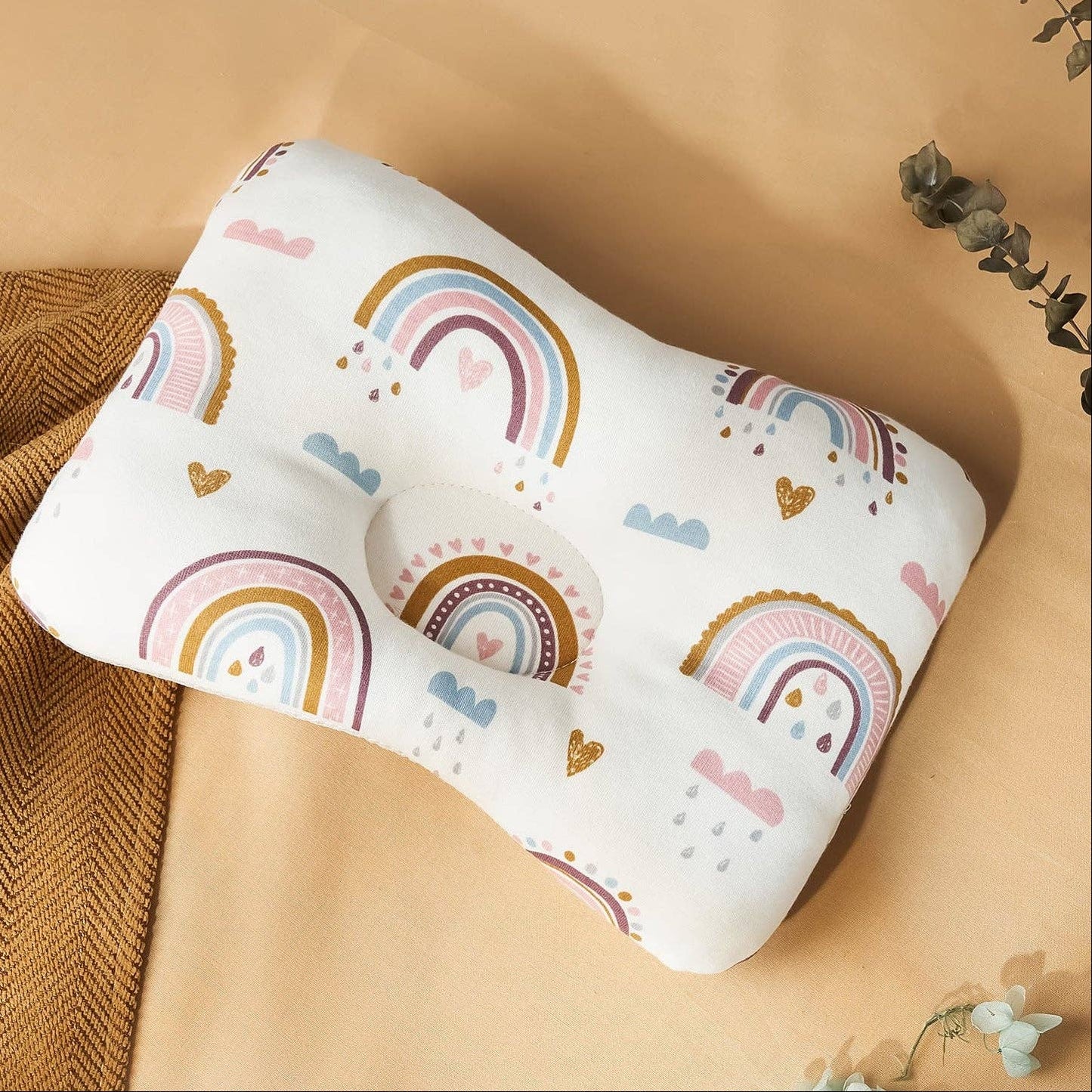 Cartoon Cotton Baby Flat Head Prevention Pillow