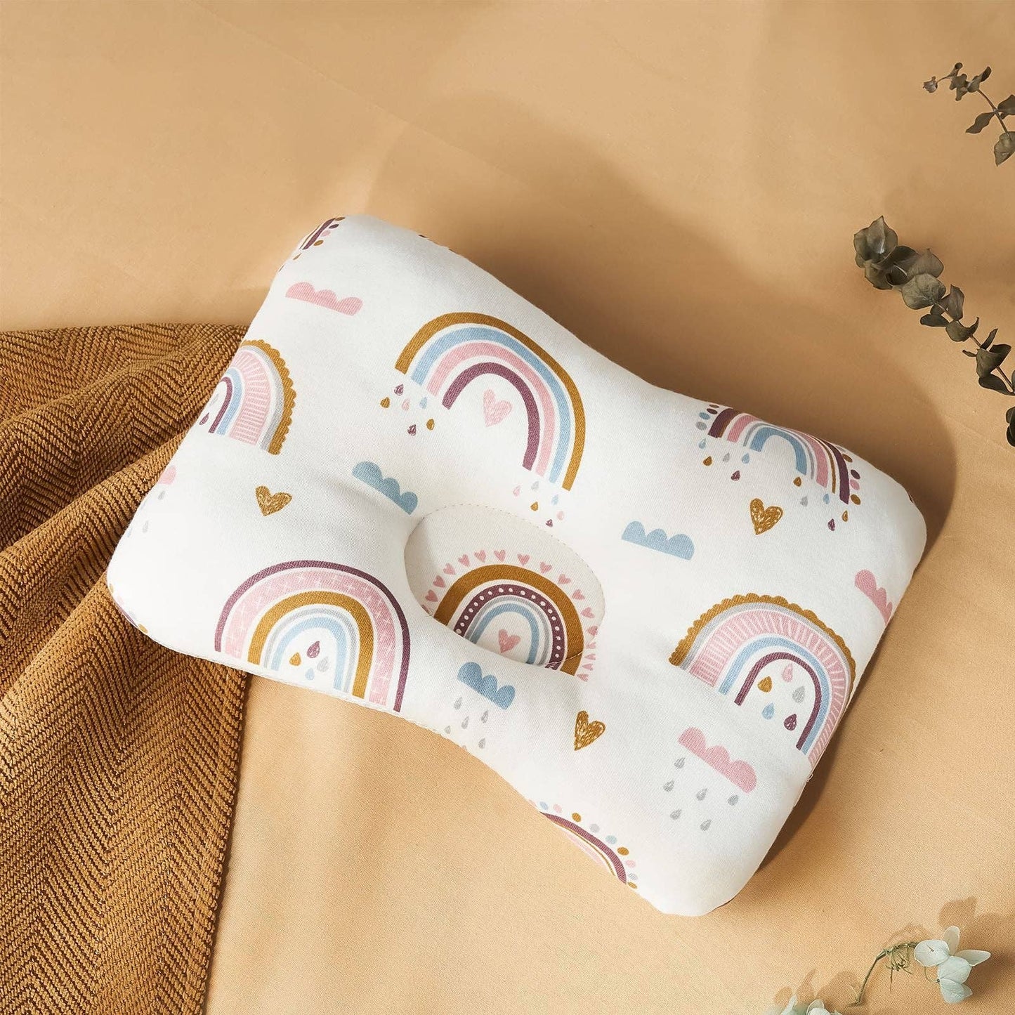 Cartoon Cotton Baby Flat Head Prevention Pillow