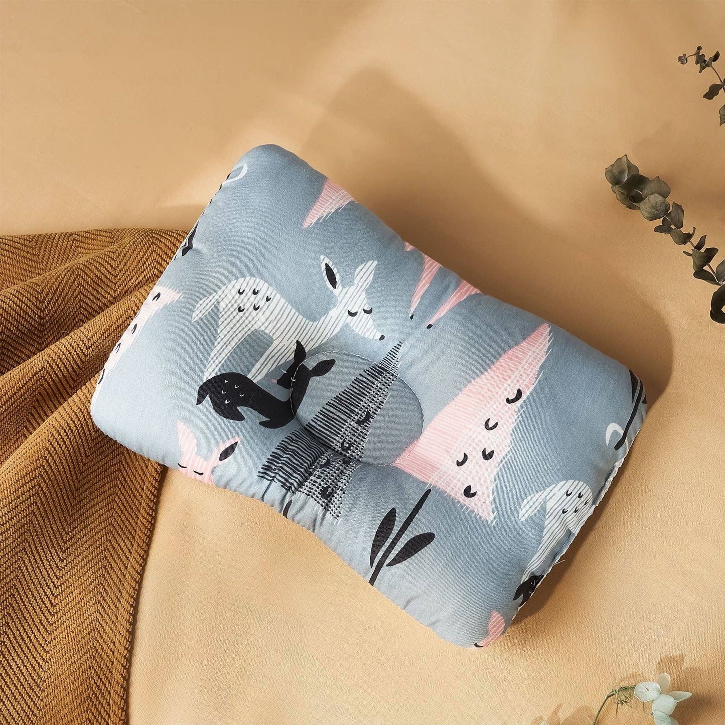 Cartoon Cotton Baby Flat Head Prevention Pillow