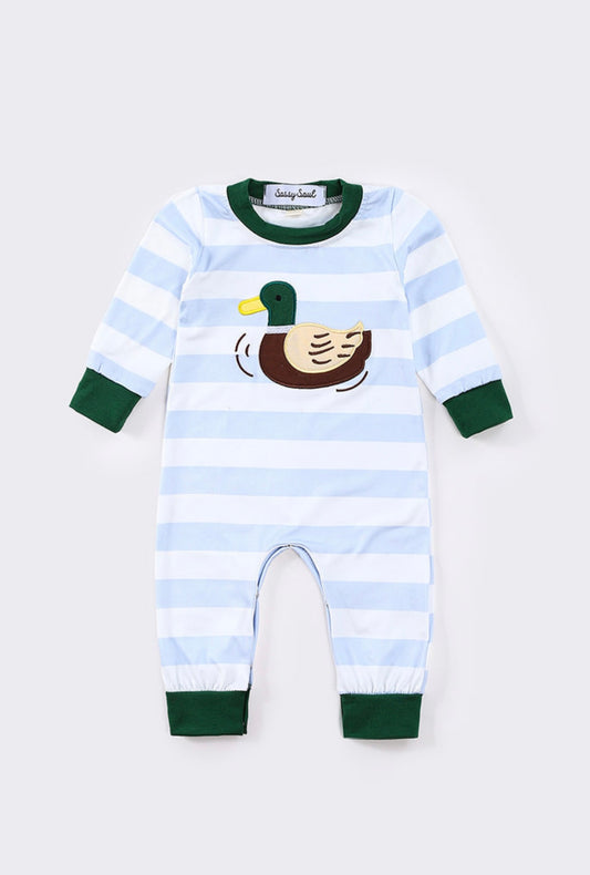 Forest Duck Appliqué Romper