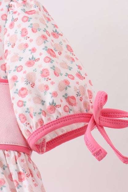 Pink Jesus loves me embroidery dress