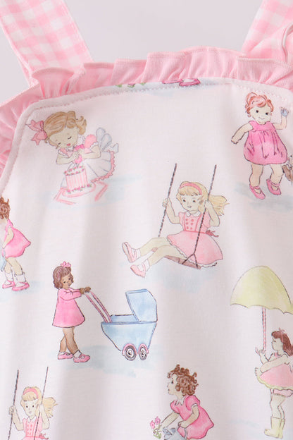 Pink all day adventure ruffle bubble