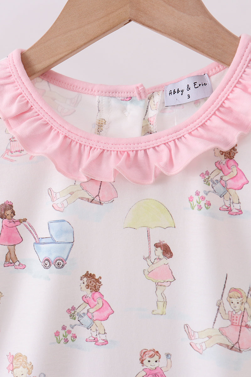 Pink all day adventure ruffle dress