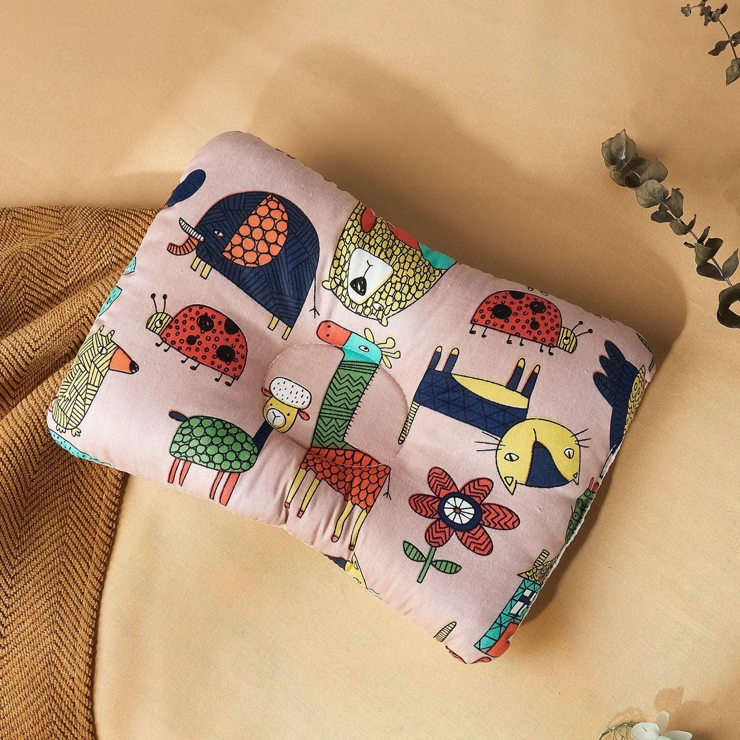 Cartoon Cotton Baby Flat Head Prevention Pillow