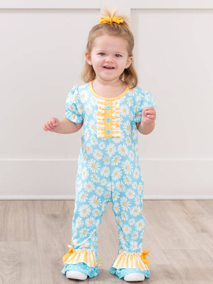 Spring Fling Daisy Ruffle Romper